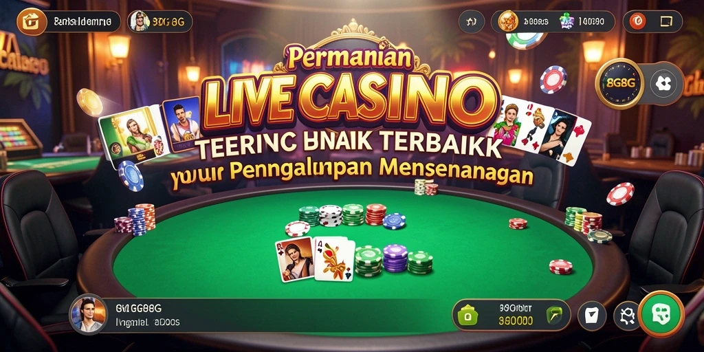 Screenshot gameplay 8G8G yang menampilkan dealer dan pemain dalam suasana Live Casino.