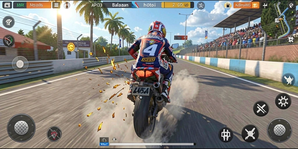 Gameplay API33 yang menegangkan dan seru dalam balapan motor.