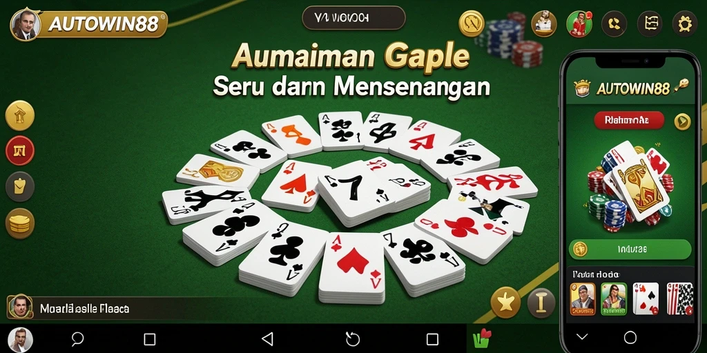 Gameplay seru Gaple di AUTOWIN88 penuh tantangan.