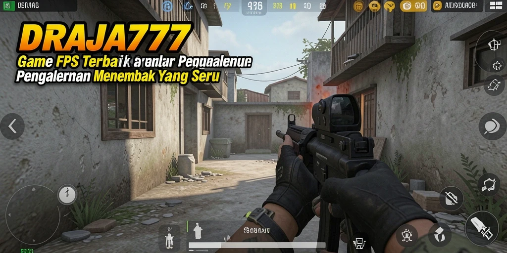 Tampilan mendebarkan dari gameplay DRAJA777 dalam aksi FPS.