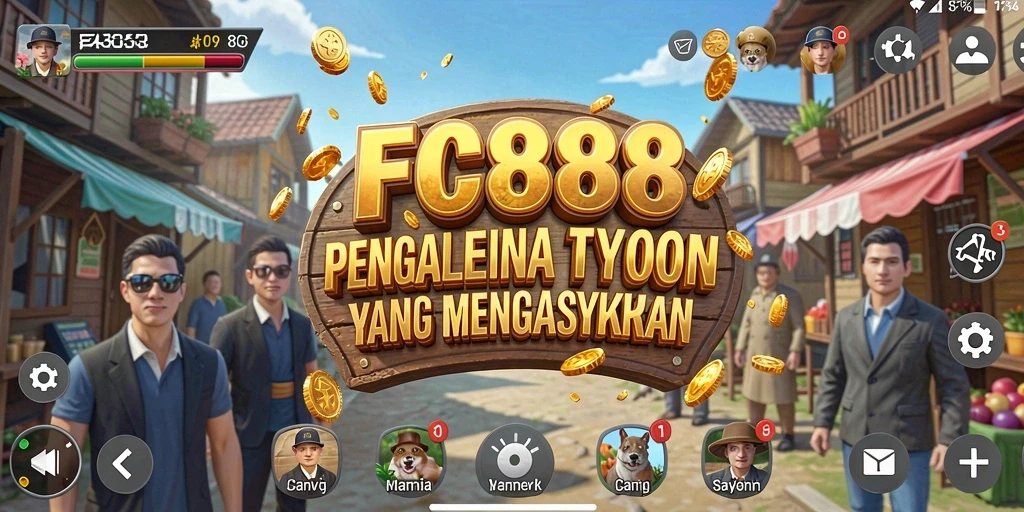 Screenshot gameplay Tycoon yang menunjukkan manajemen bisnis yang dinamis.