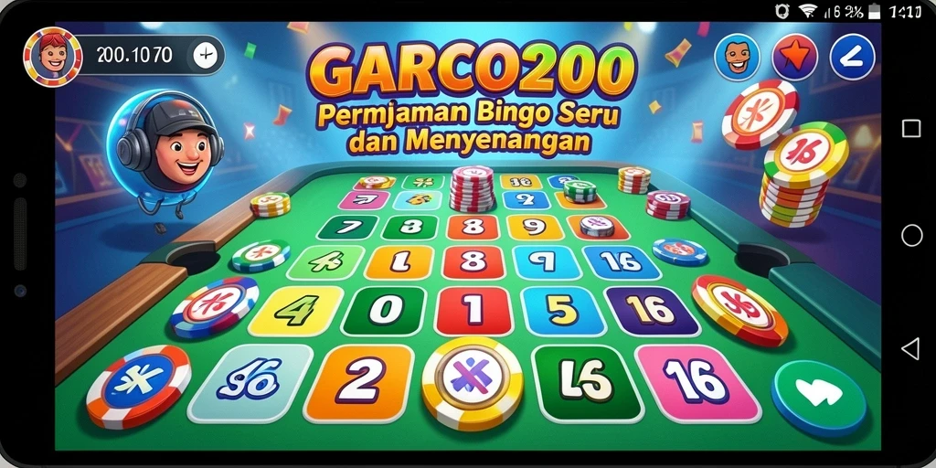 Tampilan menarik dan seru dari gameplay Bingo GARCO200.