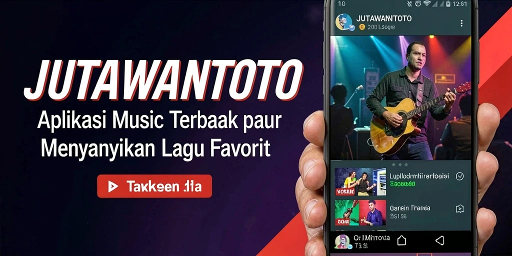 Screenshot utama JUTAWANTOTO menunjukkan gameplay menyanyikan lagu-lagu favorit.