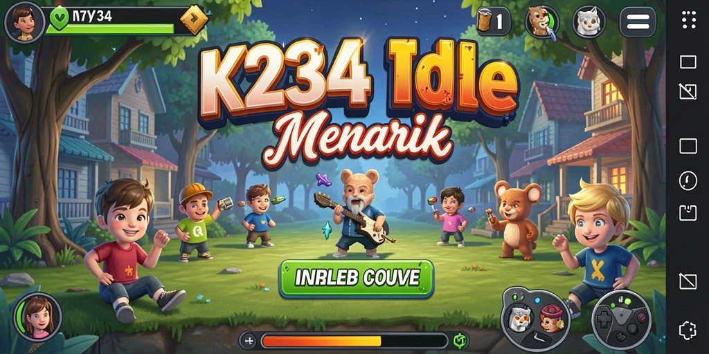 Screenshot gameplay K234 menunjukkan pengalaman idle yang menarik.