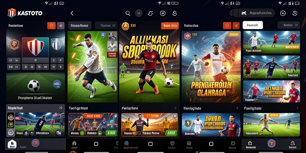 Tampilan gameplay KASTOTO saat melakukan taruhan olahraga.