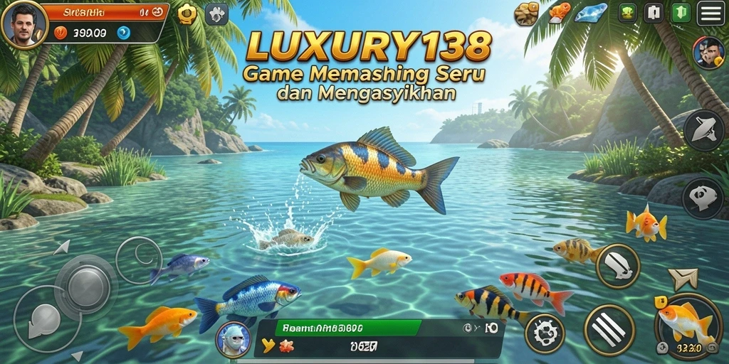 Tampilan gameplay LUXURY138 yang mendebarkan saat menangkap ikan.