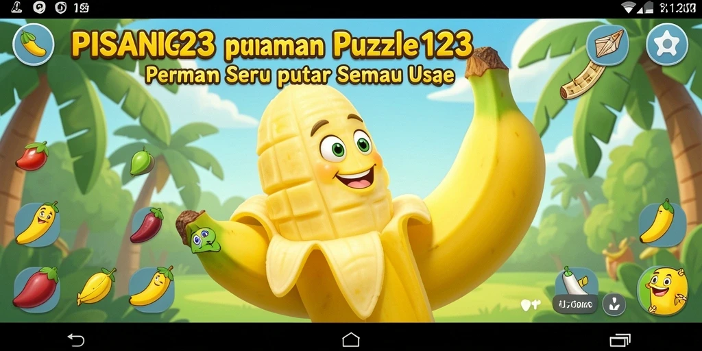 Screenshot PISANG123 menampilkan gameplay Puzzle yang menarik dan interaktif.