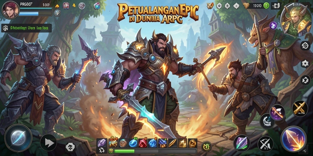 Tampilan seru dari gameplay ARPG PRG007 dengan aksi mendebarkan.