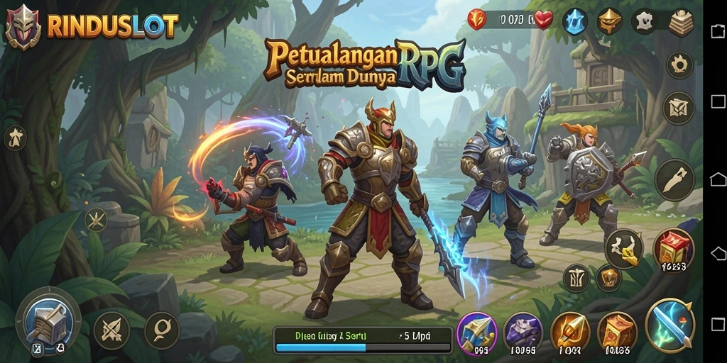 Tampilan gameplay RINDUSLOT yang seru dan mendebarkan.