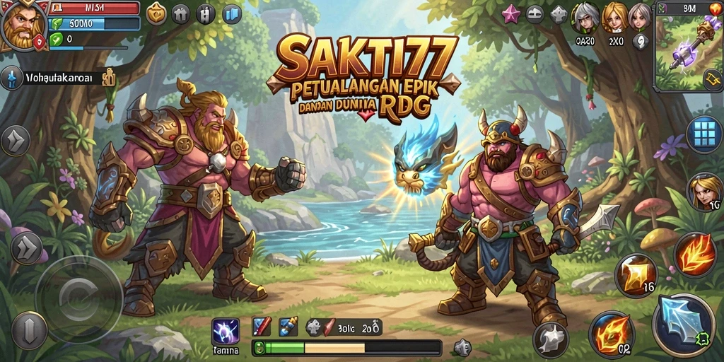 Tampilan gameplay SAKTI77 yang memukau, penuh aksi RPG.