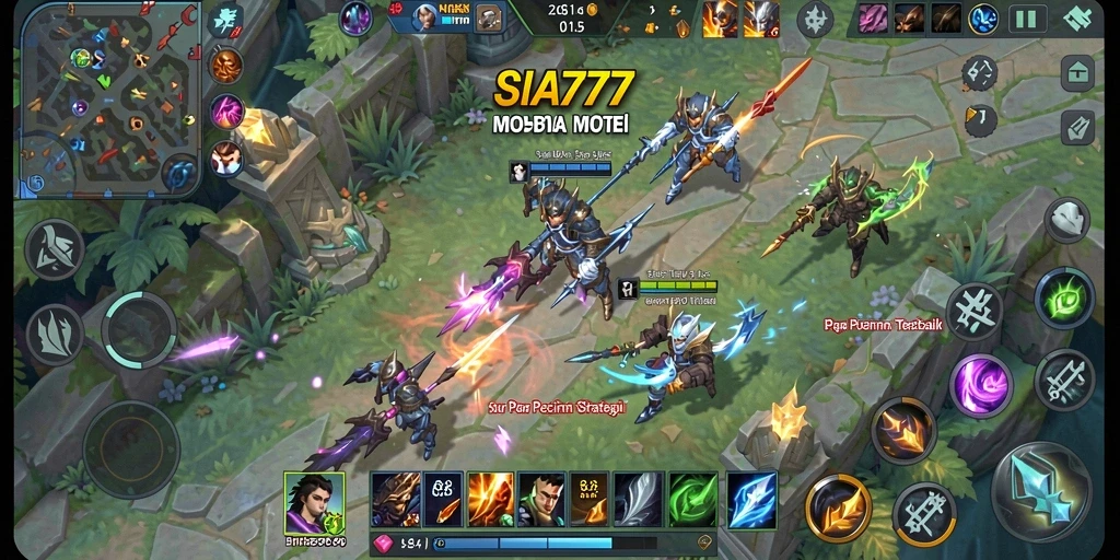 Tampilan gameplay MOBA yang menegangkan di SIA777.
