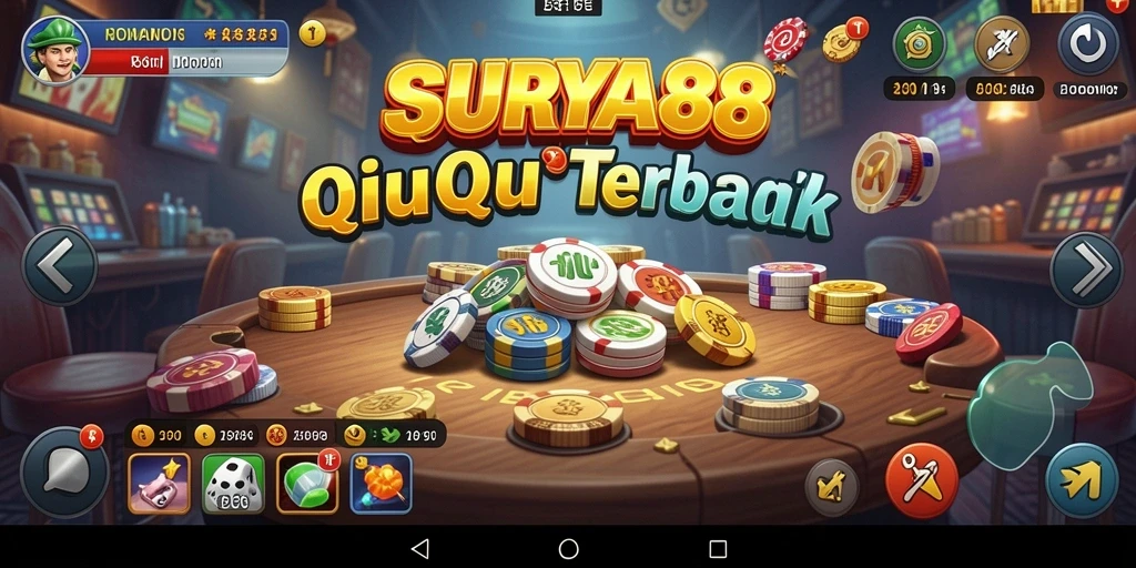 Screenshot utama SURYA88 menampilkan aksi seru permainan QiuQiu.