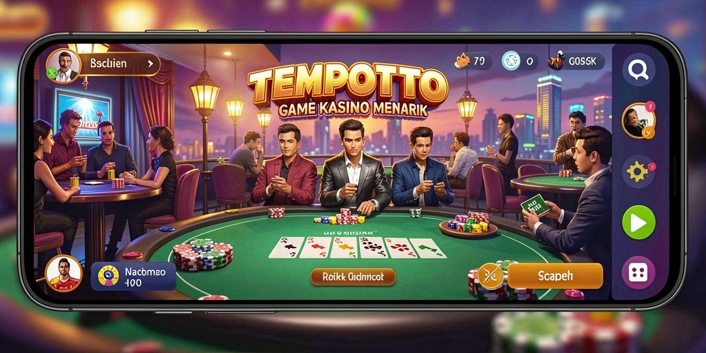 Gameplay menarik pada aplikasi Kasino TEMPOTOTO dengan grafis yang memukau.