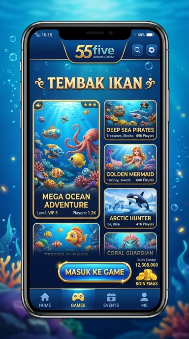 Pengguna menjelajahi berbagai kategori aplikasi di 55five.